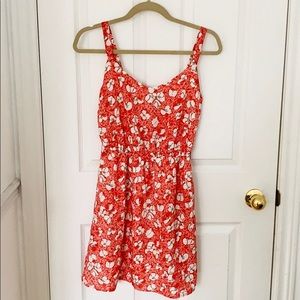 BeBop Red Floral Dress